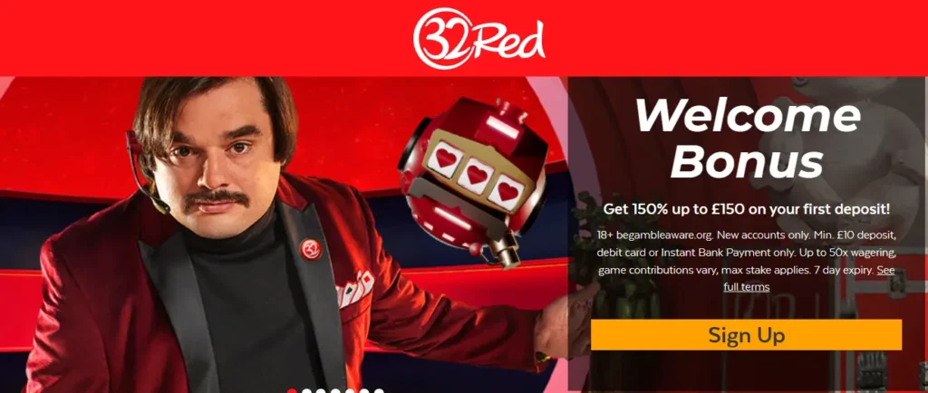 32Red Casino Welcome Bonus UK